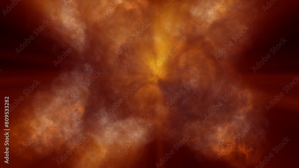 Wall mural fire flame explosion in space