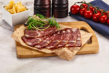 Italian pork sausage - prosciutto crudo