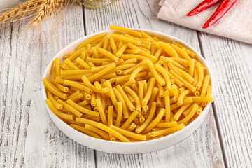 Italian pasta Maccherony for cooking