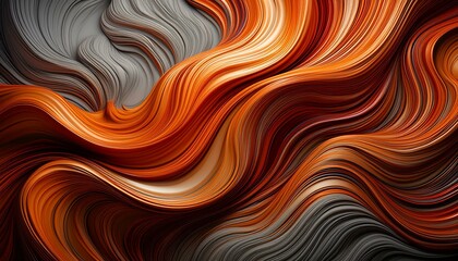 A vibrant, textured canvas of orange and red hues resembling a close-up of a fiery lava flow