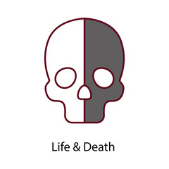  Life & Death icon. Vector Icon Design