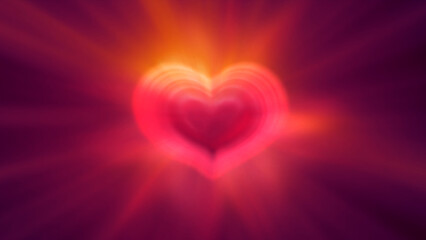 Heart Neon Glow light ray