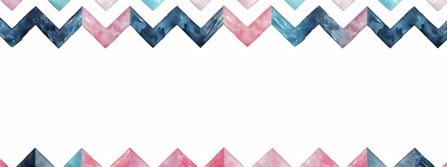 Obraz premium Chevron or zigzag pattern forming a frame around a blank space for symbol or text.