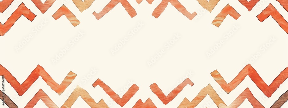 Poster chevron or zigzag pattern forming a frame around a blank space for symbol or text.