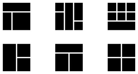 Layout Glyph Icon pictogram symbol visual illustration Set