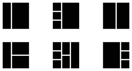 Layout Glyph Icon pictogram symbol visual illustration Set