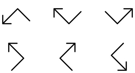 Arrow Line Icon pictogram symbol visual illustration Set