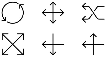 Arrow Line Icon pictogram symbol visual illustration Set