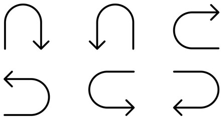 Arrow Line Icon pictogram symbol visual illustration Set