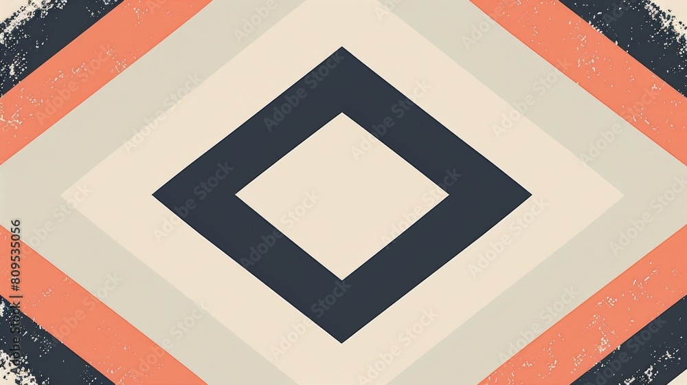 Poster chevron or zigzag pattern forming a frame around a blank space for symbol or text.