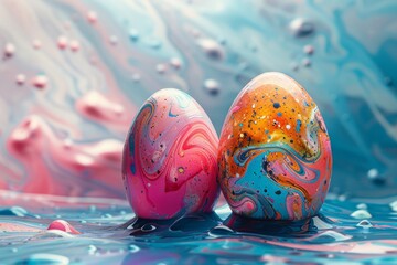 abstract background in colors and patterns for National Egg Day 