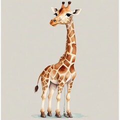 giraffe cartoon illustration 