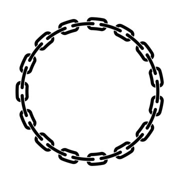 circle round frame decoration pattern  vector graphic design element ring chain mental