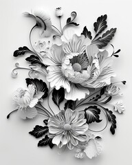 papercut piece that showcases intricate patterns and details