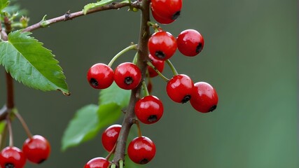 Obraz premium red berries of viburnum