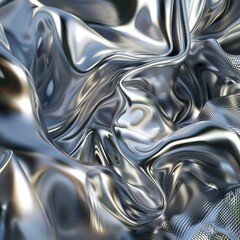Metallic textures morphing into organic shapes, super realistic