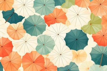 Obraz premium Colorful and lovely umbrella pattern. It's great for home decoration and can be used as wallpaper,curtain,tablecloth and so on.