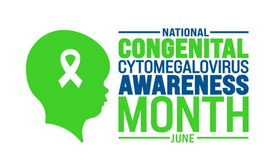 June is National Congenital Cytomegalovirus Awareness Month  background template. Holiday concept. use to background, banner, placard, card, and poster design template with text inscription