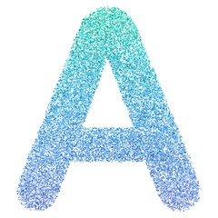 Gradient Glitter Font Uppercase . Gradient Glitter Letter A