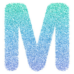 Gradient Glitter Font Uppercase . Gradient Glitter Letter M
