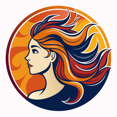 a-logo-of-a-woman-with-flowing-hair-in-a-circle