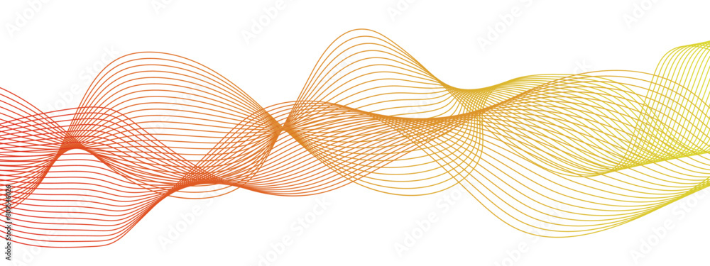 Poster abstract colorful modern stream wave line transparent background. business curve lines in transparen