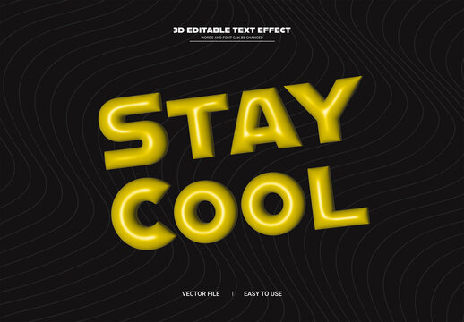 3d Inflated Text Effect