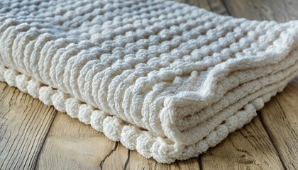 knitted towel with large weave close-up