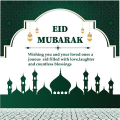 Happy Eid al adha mubarak banner illustration background design