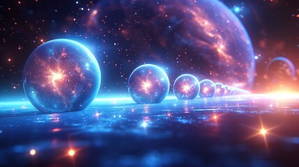 Obraz premium Futuristic high-definition digital fusion, clever integration of artificial intelligence, machine learning, and big data elements in a high-tech style, science, artificial intelligence technology, inn