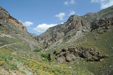 Les gorges de la Kourtaliotis près de Preveli en Crète