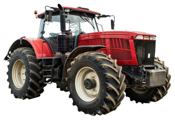 Obraz premium PNG New farm tractor vehicle white background transportation.
