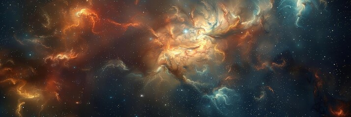 a stunning view of the vastness of space captured through a telescope, featuring a cluster of stars, a distant galaxy, and a distant galaxy cluster