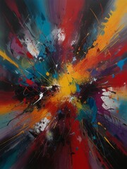 abstract painting on canvas illustration