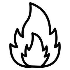 Obraz premium Fire icon. Fire flame symbol.