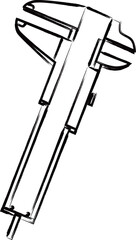 筆書き工具イラスト　ノギス