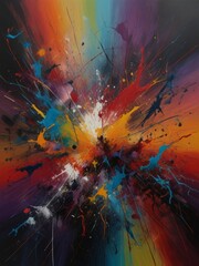 abstract painting on canvas illustration