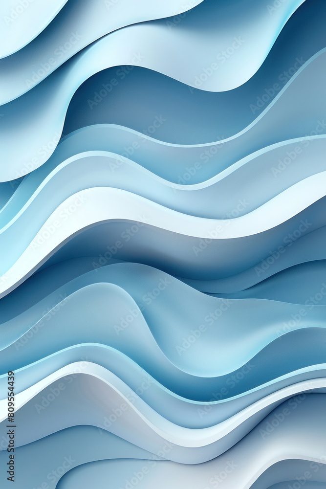 Poster blue and white wavy lines creating a textured background