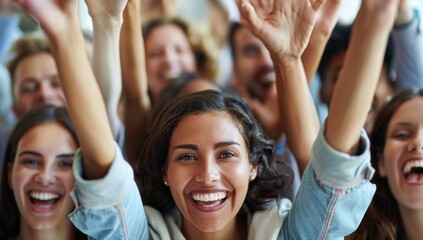 A group of delighted clients sharing testimonials, their expressions capturing genuine appreciation and approval.