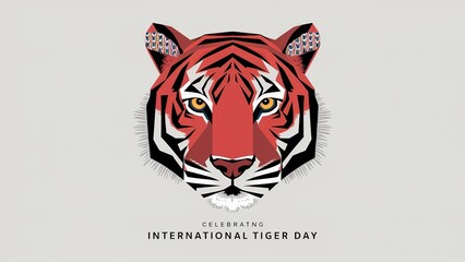 Fototapeta premium International tiger day , Save Tigers. Global Tiger Day,awareness for conservatio. Ai Generated