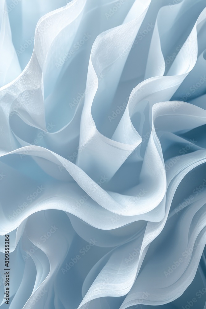 Aufkleber abstract blue and white background with wavy lines creating a dynamic and visually interesting patte