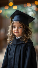Obraz premium portrait of a child wearing graduate uniform