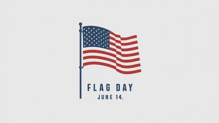  American Flag Wave, Flag Day in the United States .Ai generated