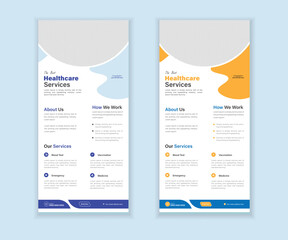 Medical Roll-Up Or Dl Flyer And Rack Card Design Template For Your Business