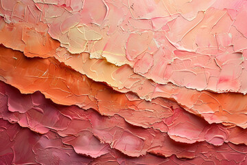 Horizontal background with aged peach paint texture. Generated by artificial intelligence