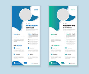 Medical Roll-Up Or Dl Flyer And Rack Card Design Template For Your Business