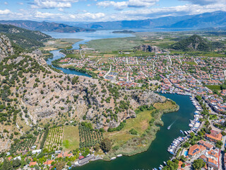 you can see the kaunos king tombs in dalyan by boat in the water canal, you can wander around the caretta turtle breeding areas on iztuzu beach.