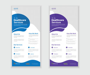 Medical Roll-Up Or Dl Flyer And Rack Card Design Template For Your Business