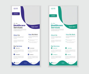 Medical Roll-Up Or Dl Flyer And Rack Card Design Template For Your Business