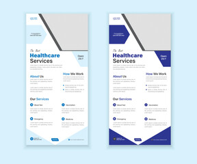 Medical Roll-Up Or Dl Flyer And Rack Card Design Template For Your Business